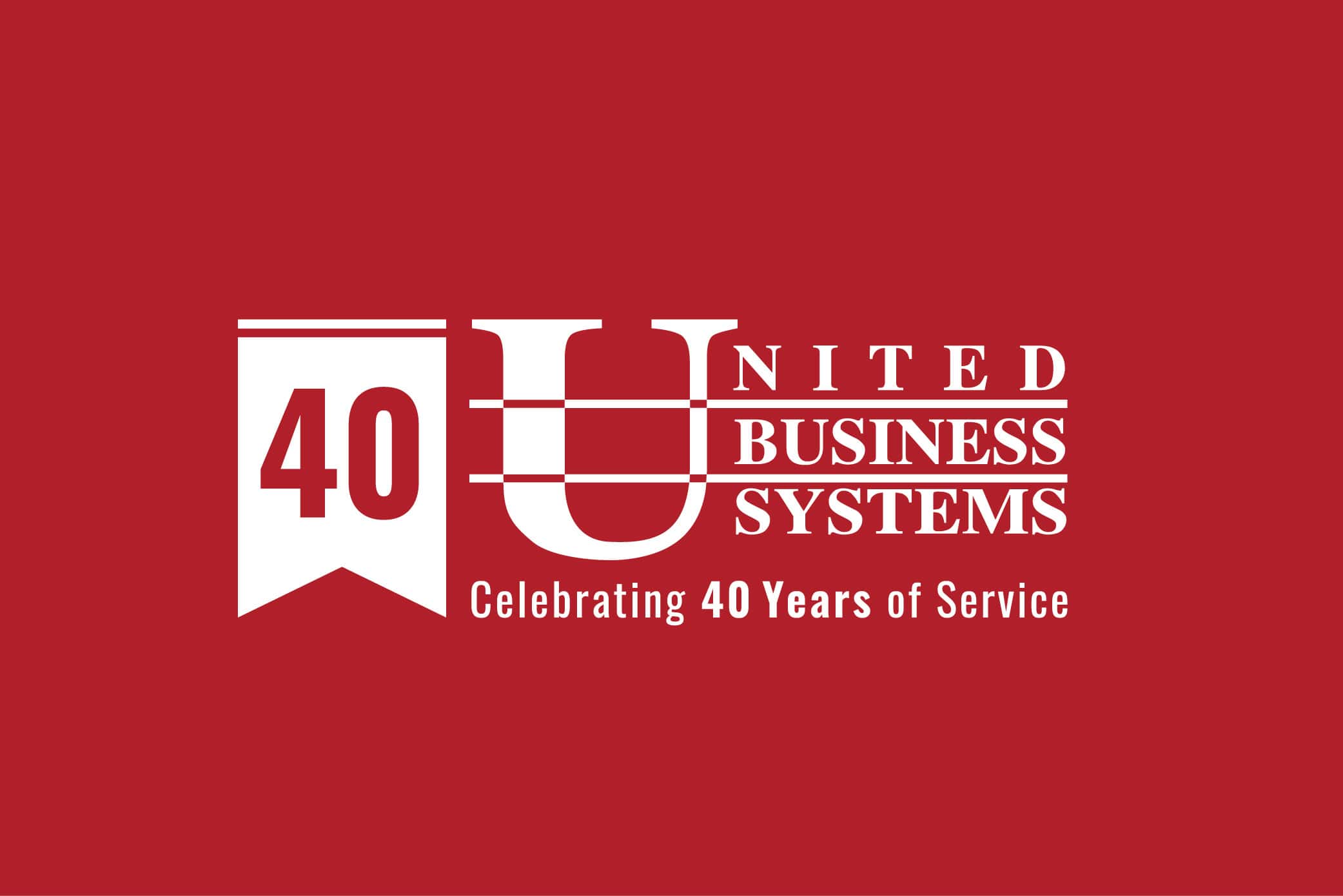 United business systems 40th anniversary logo